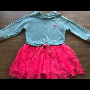 U.S. polo assn. hot pink and teal dress